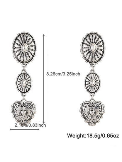 Love peach semi-precious stone vintage earrings - Hiccupzz