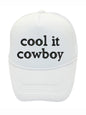 Cool It Cowboy Letter Sponge Mesh Cap Casual Peaked Cap Sun Protection Baseball Cap