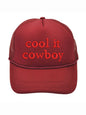 Cool It Cowboy Letter Sponge Mesh Cap Casual Peaked Cap Sun Protection Baseball Cap
