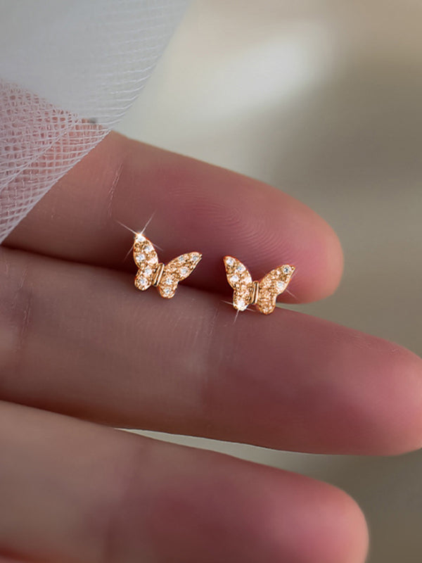 New Fashion Niche Design Butterfly Silver Needle Earrings - Hiccupzz