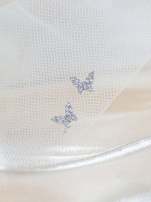 New Fashion Niche Design Butterfly Silver Needle Earrings - Hiccupzz