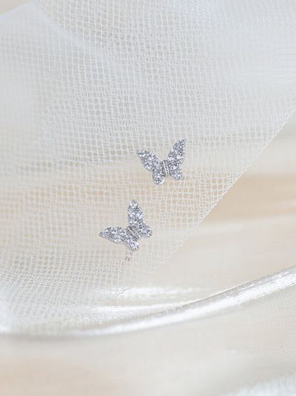 New Fashion Niche Design Butterfly Silver Needle Earrings - Hiccupzz