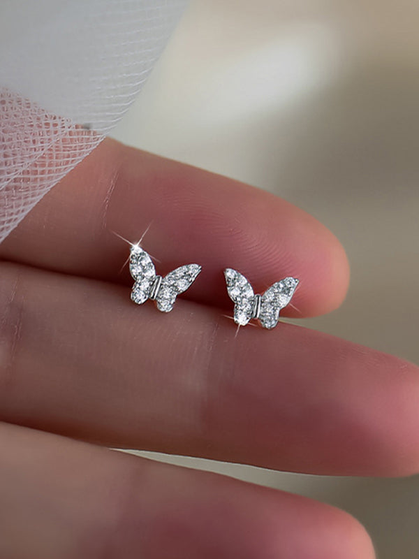 New Fashion Niche Design Butterfly Silver Needle Earrings - Hiccupzz