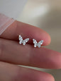 New Fashion Niche Design Butterfly Silver Needle Earrings - Hiccupzz