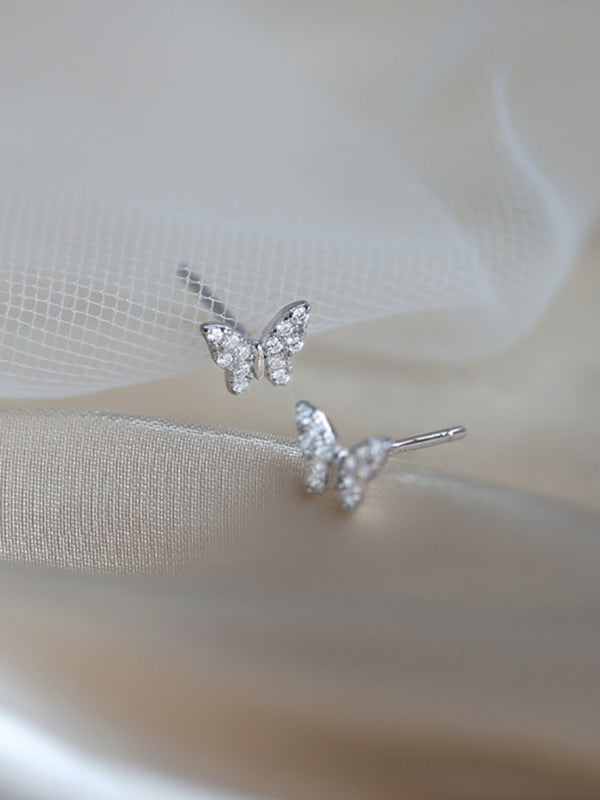 New Fashion Niche Design Butterfly Silver Needle Earrings - Hiccupzz