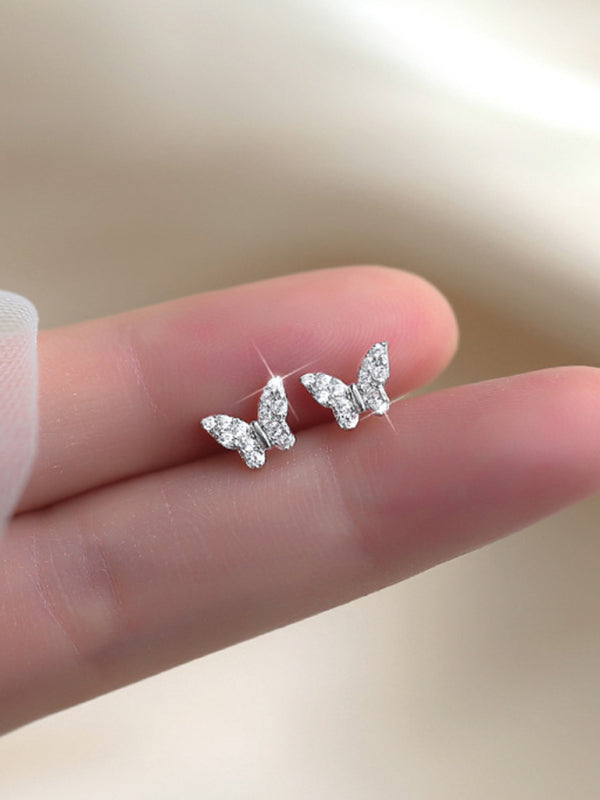 New Fashion Niche Design Butterfly Silver Needle Earrings - Hiccupzz