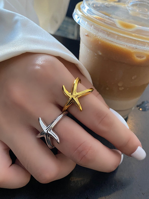 New fashionable and simple starfish niche design index finger ring - Hiccupzz