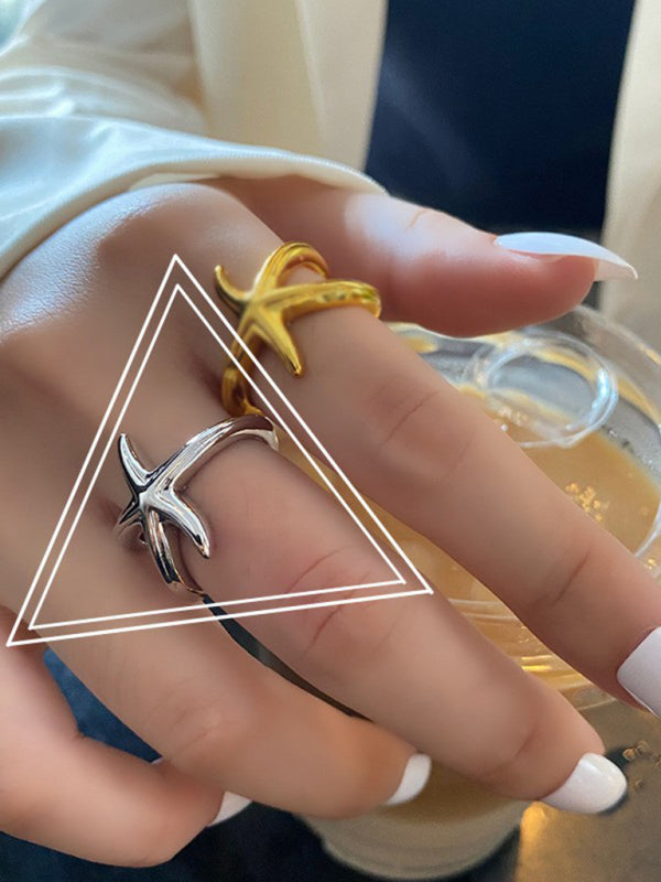 New fashionable and simple starfish niche design index finger ring - Hiccupzz