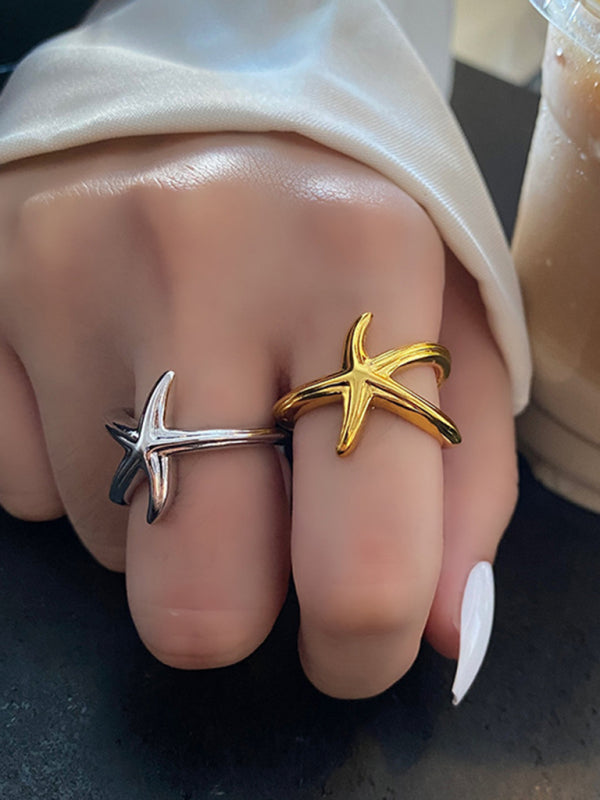 New fashionable and simple starfish niche design index finger ring - Hiccupzz