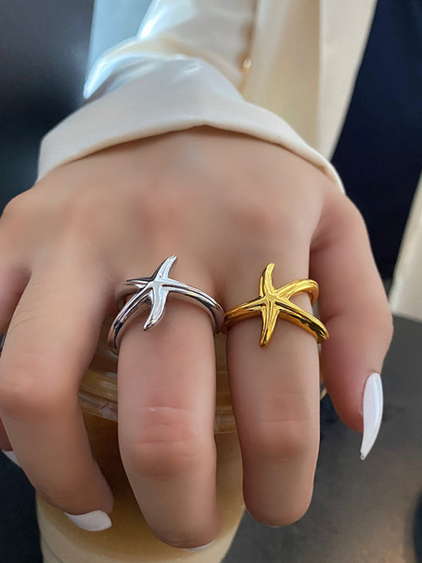 New fashionable and simple starfish niche design index finger ring - Hiccupzz
