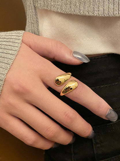 Personalized simple double-headed irregular drop-shaped opening index finger bracelet - Hiccupzz