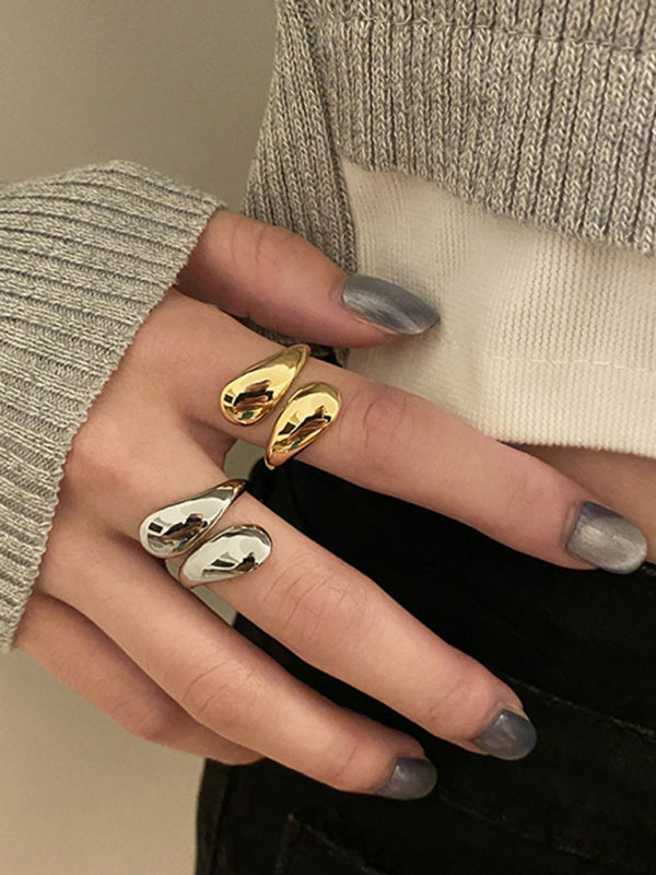 Personalized simple double-headed irregular drop-shaped opening index finger bracelet - Hiccupzz