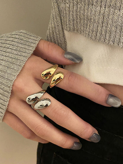 Personalized simple double-headed irregular drop-shaped opening index finger bracelet - Hiccupzz