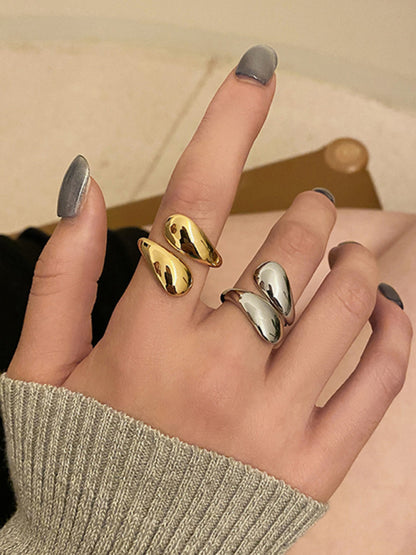 Personalized simple double-headed irregular drop-shaped opening index finger bracelet - Hiccupzz