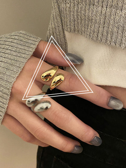 Personalized simple double-headed irregular drop-shaped opening index finger bracelet - Hiccupzz