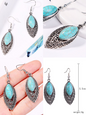 Bohemian vintage ethnic turquoise earring set - Hiccupzz
