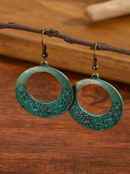 Bohemian vintage ethnic turquoise earring set - Hiccupzz