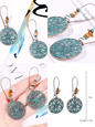 Bohemian vintage ethnic turquoise earring set - Hiccupzz