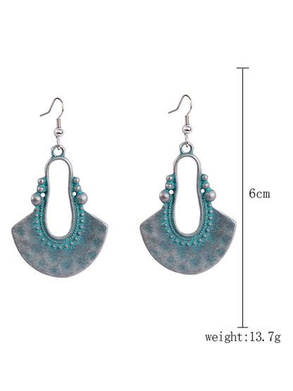 Bohemian vintage ethnic turquoise earring set - Hiccupzz
