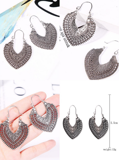 Bohemian vintage ethnic turquoise earring set - Hiccupzz