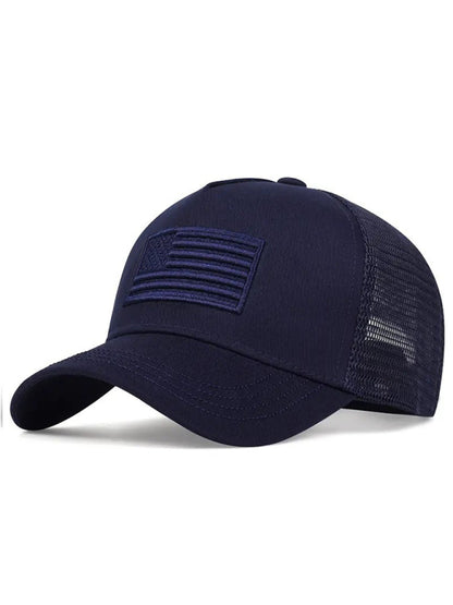 New American Flag Camouflage/Solid Color Baseball Cap - Hiccupzz