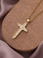 New Simple Cross Zirconia Pendant Pendant Necklace - Hiccupzz