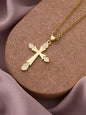 New Simple Cross Zirconia Pendant Pendant Necklace - Hiccupzz