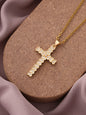 New Simple Cross Zirconia Pendant Pendant Necklace - Hiccupzz