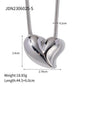 New style simple silver non-fading large heart-shaped earrings/necklace - Hiccupzz