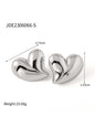 New style simple silver non-fading large heart-shaped earrings/necklace - Hiccupzz