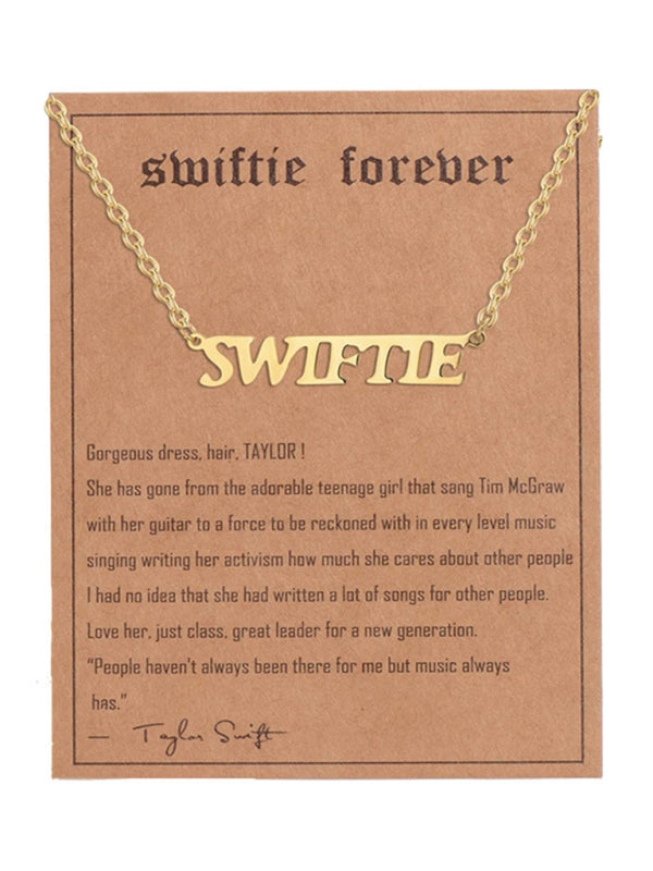 New fashionable golden letter golden number pendant clavicle chain - Hiccupzz