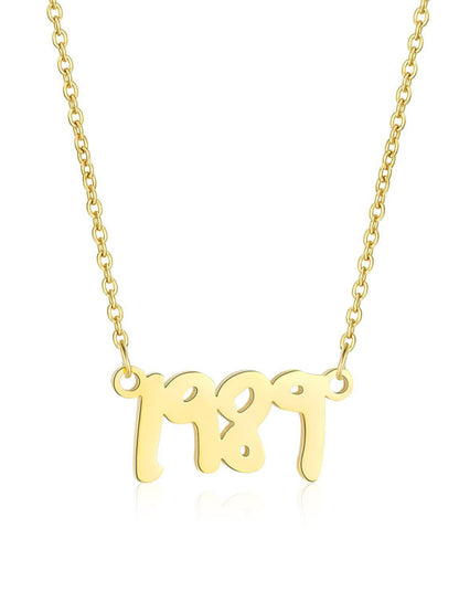 New fashionable golden letter golden number pendant clavicle chain - Hiccupzz