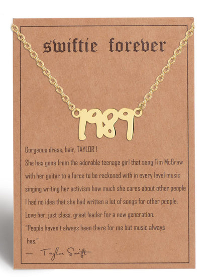 New fashionable golden letter golden number pendant clavicle chain - Hiccupzz