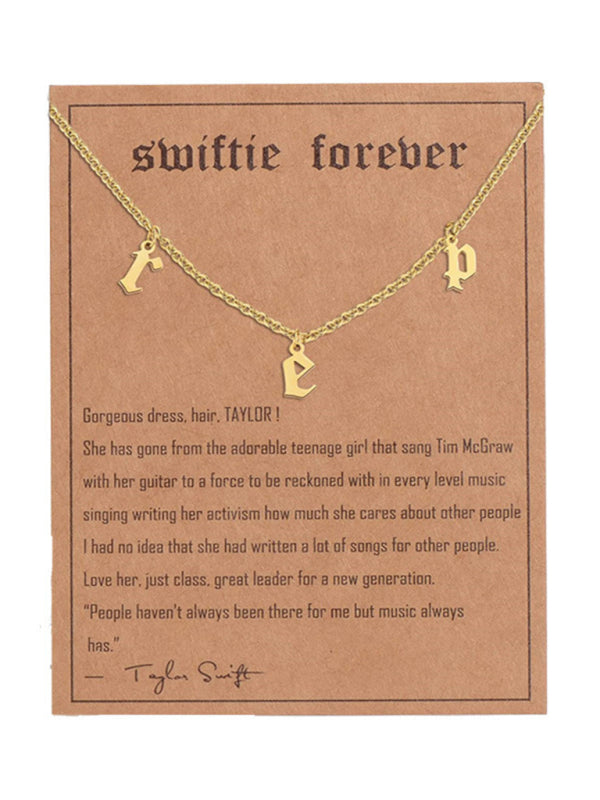 New fashionable golden letter golden number pendant clavicle chain - Hiccupzz
