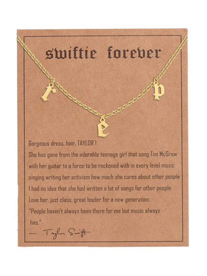 New fashionable golden letter golden number pendant clavicle chain - Hiccupzz