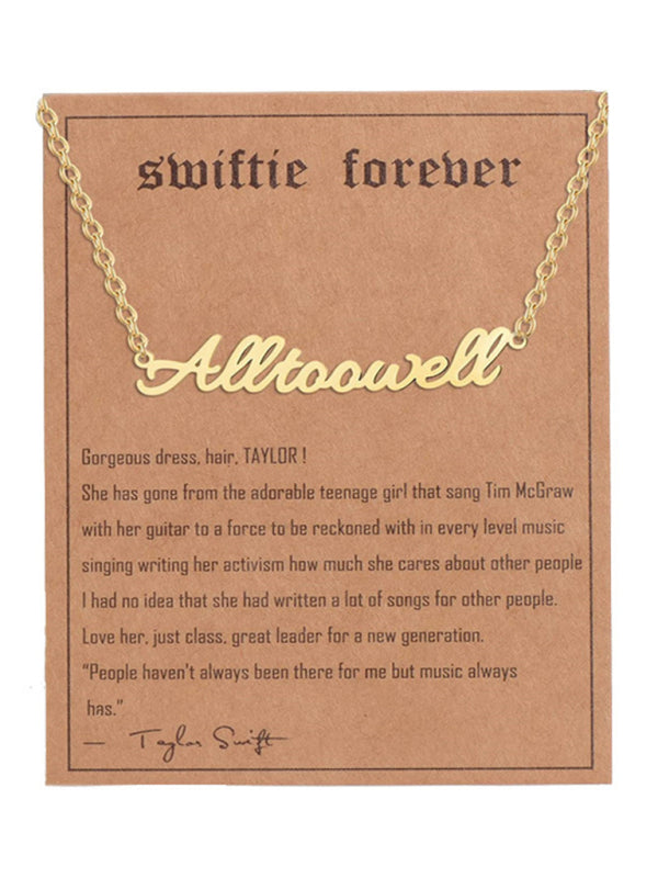 New fashionable golden letter golden number pendant clavicle chain - Hiccupzz