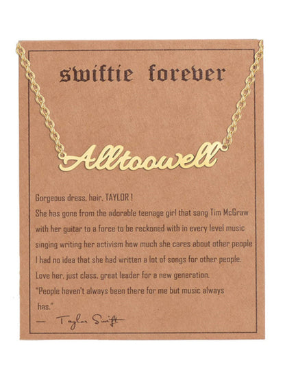 New fashionable golden letter golden number pendant clavicle chain - Hiccupzz