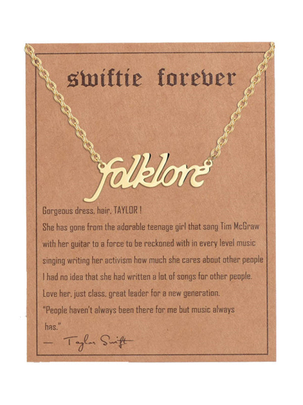 New fashionable golden letter golden number pendant clavicle chain - Hiccupzz