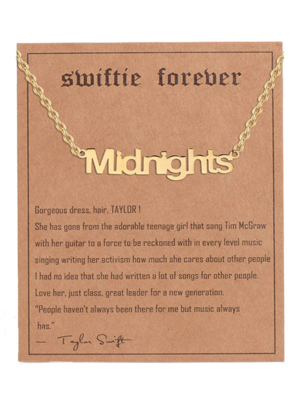 New fashionable golden letter golden number pendant clavicle chain - Hiccupzz