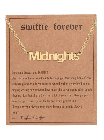 New fashionable golden letter golden number pendant clavicle chain - Hiccupzz