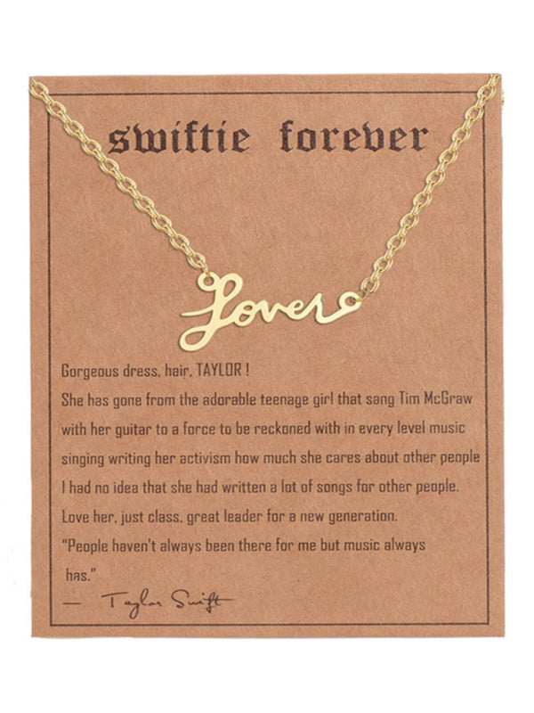 New fashionable golden letter golden number pendant clavicle chain - Hiccupzz