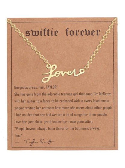 New fashionable golden letter golden number pendant clavicle chain - Hiccupzz