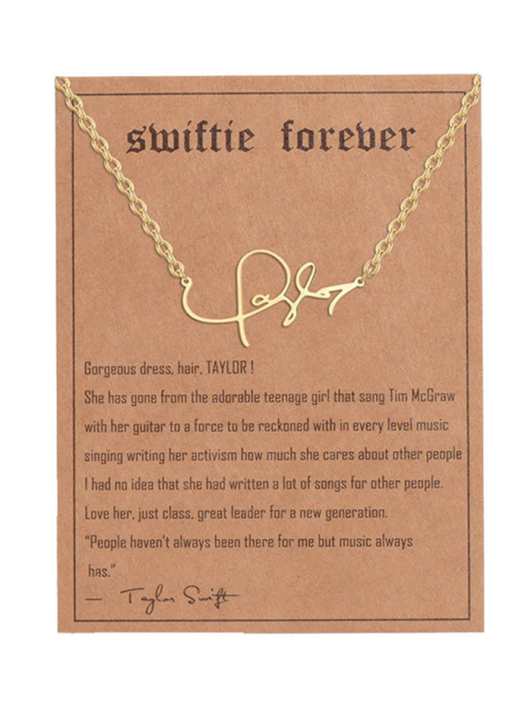 New fashionable golden letter golden number pendant clavicle chain - Hiccupzz