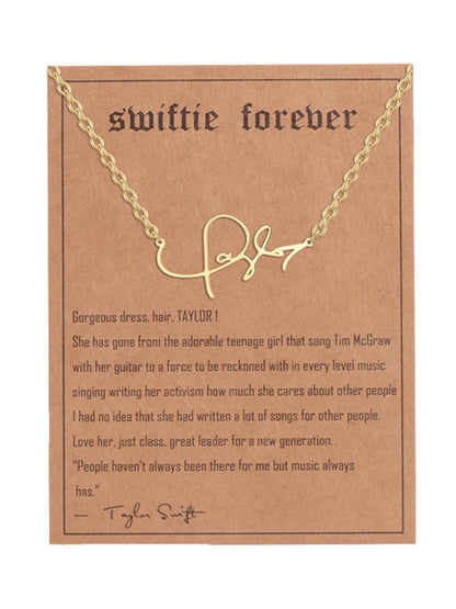 New fashionable golden letter golden number pendant clavicle chain - Hiccupzz