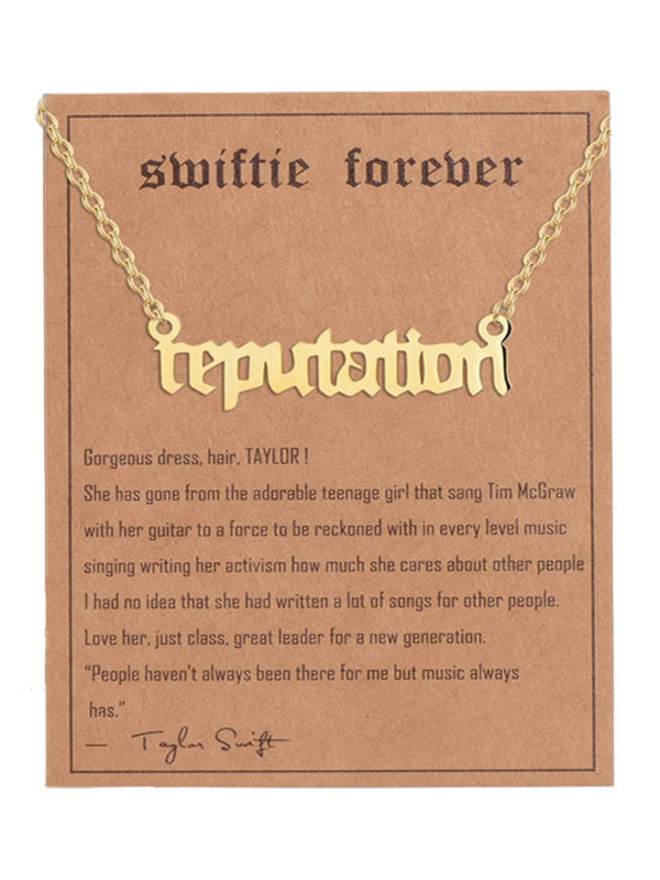 New fashionable golden letter golden number pendant clavicle chain - Hiccupzz