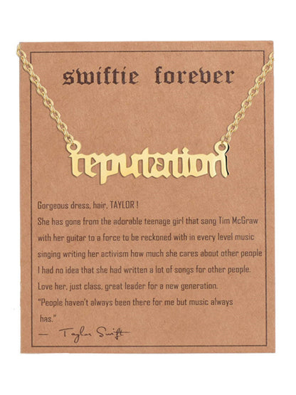 New fashionable golden letter golden number pendant clavicle chain - Hiccupzz