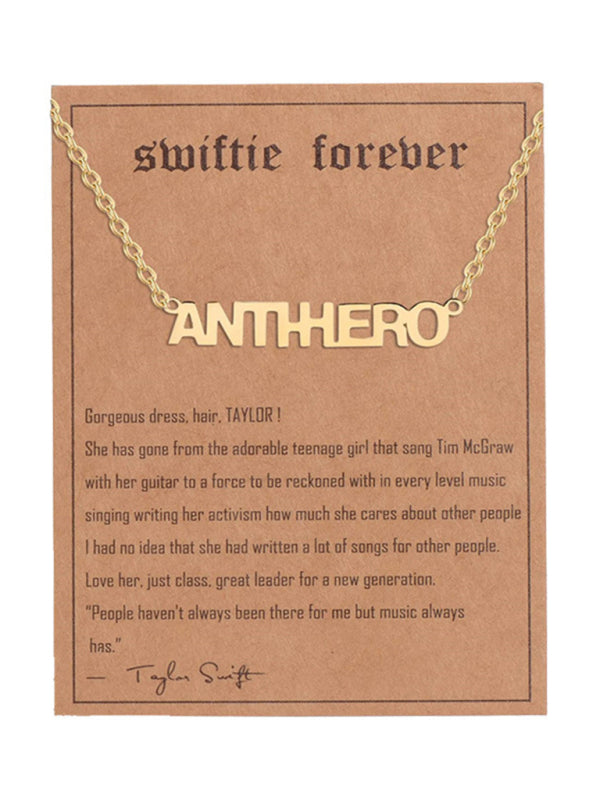 New fashionable golden letter golden number pendant clavicle chain - Hiccupzz