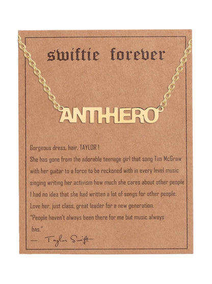 New fashionable golden letter golden number pendant clavicle chain - Hiccupzz