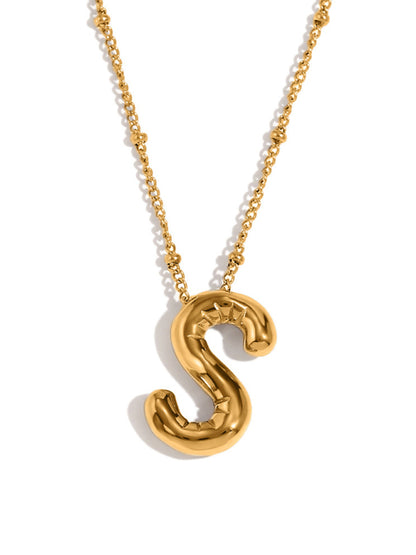 New stainless steel plated 24 letters balloon letter pendant necklace - Hiccupzz