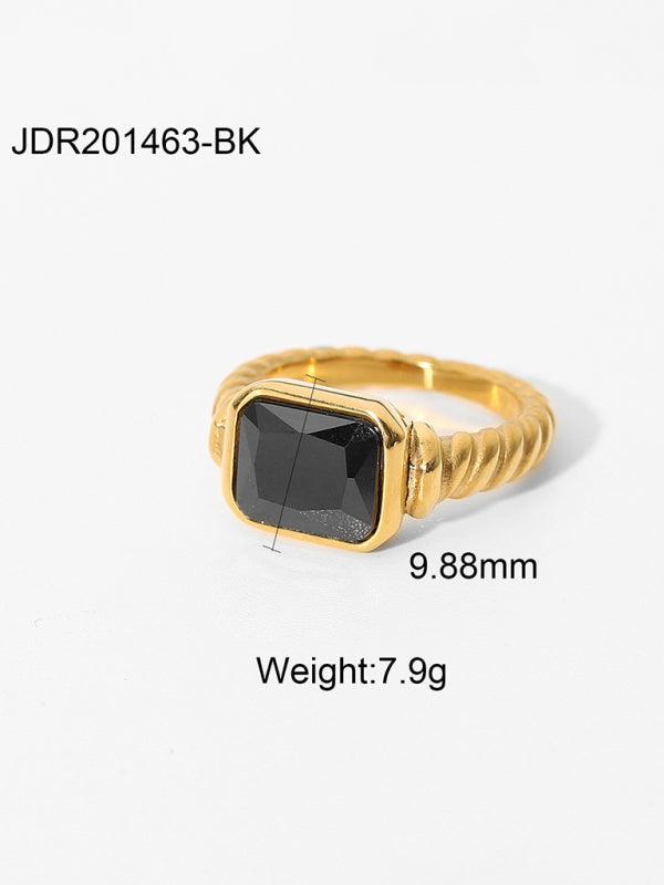 Fashionable zircon ring INS internet celebrity ring pair ring jewelry